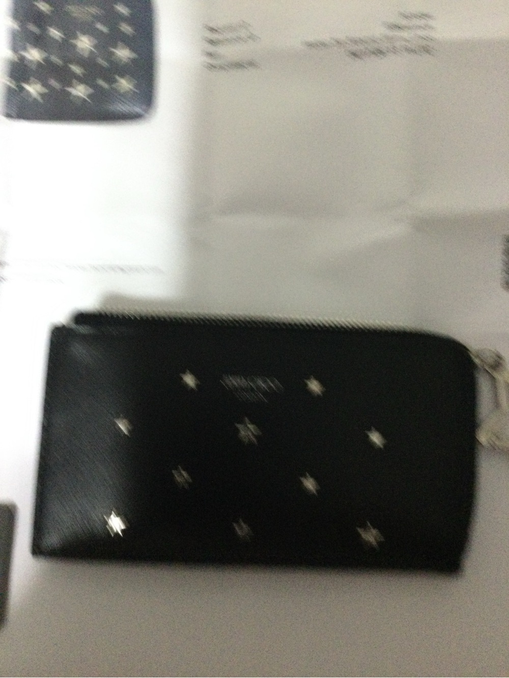 Jimmy Choo Black Leather Studded Men’s Wrist Pouch